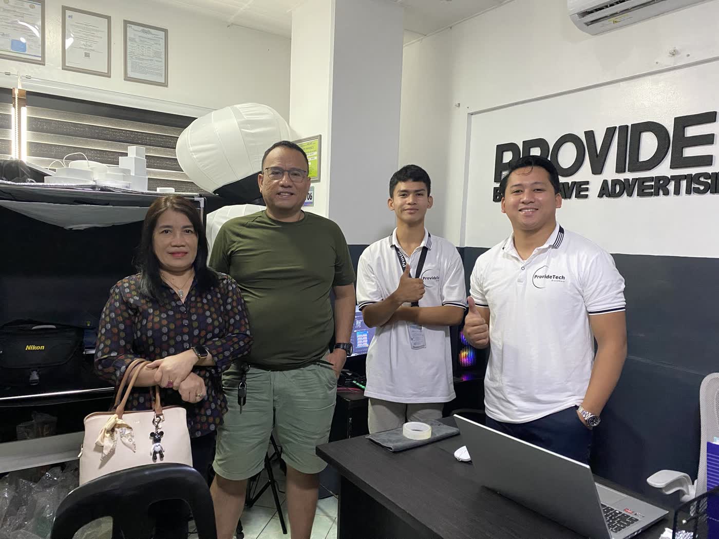 Clients with the PROVIDETECH team after a coaching session