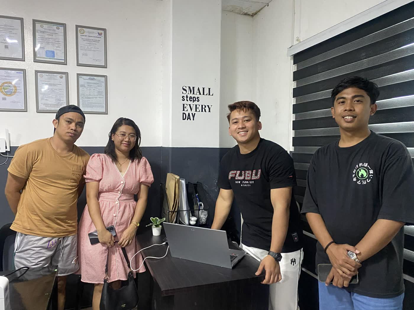 Clients with their coaches after a hands-on session